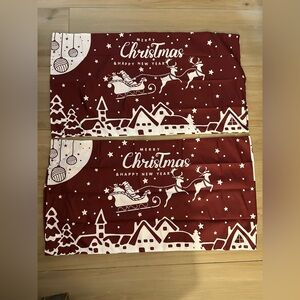 NEW Christmas King Size Pillow Cases Set of 2 Double Brushed Microfiber 20"x36"
